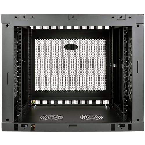 Tripp Lite 9U Wall Mount Rack Enclosure Server Cabinet, 20.5 in. Deep, Switch-Depth (SRW9UDP), Black