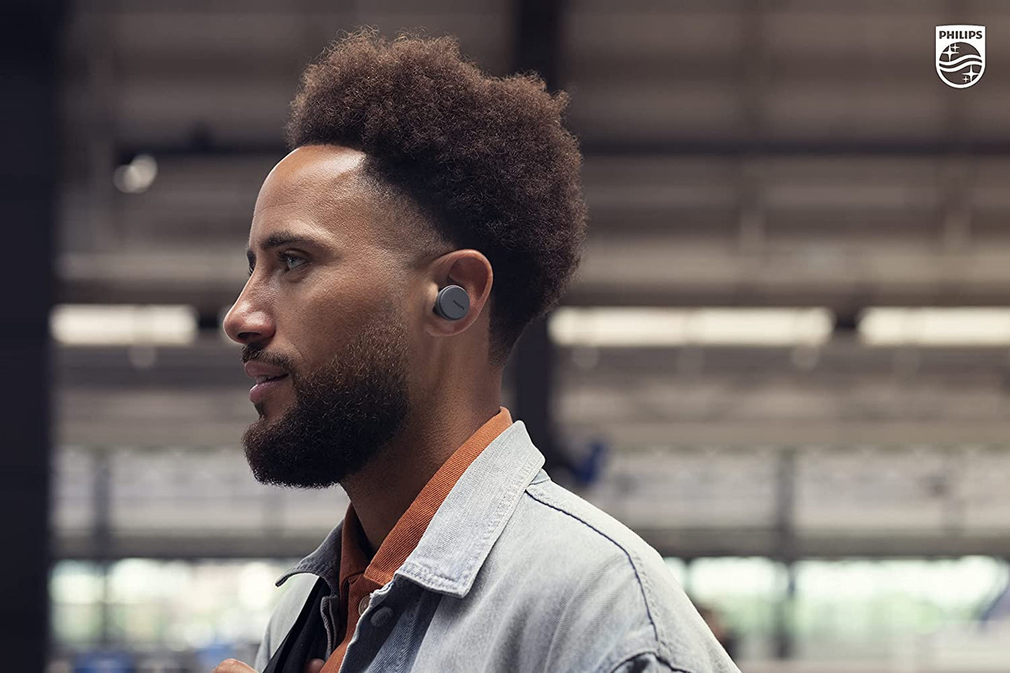 Audio Philips T8506 True Wireless Headphones with Noise Canceling Pro (ANC), Wind Noise Reduction & Bluetooth Multipoint Connectivity, Black