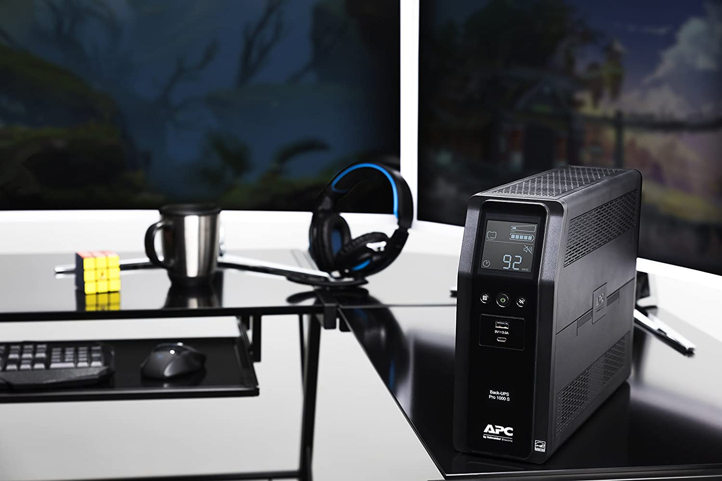 APC UPS 1000VA Sine Wave UPS Battery Backup and Surge Protector, BR1000MS Backup Battery Power Supply with AVR, (2) USB Charger Ports 1000VA Power Supply