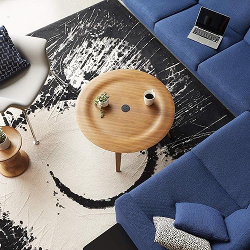 Round Power Strip by Wiremold, Power Strip with USB, Under Desk Power Strip, Mountable Power Strip, Furniture Power Outlet, 15 Amp, 1 Outlet, Type A/C USB, Black, 10 Feet