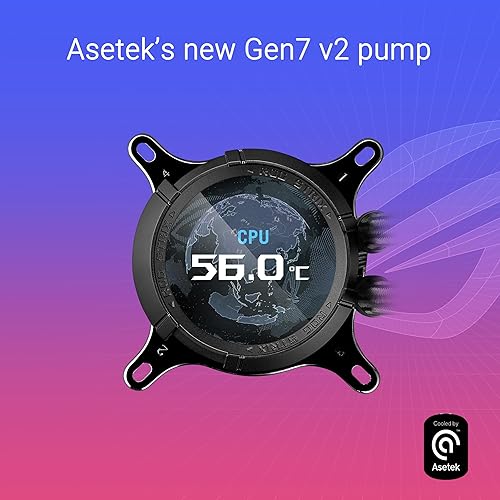 ASUS ROG Strix LC III 360 ARGB LCD All-in-one CPU Liquid Cooler - Intel® LGA 1700, 1200, 115X - AMD Socket AM4, AM5 – with 2.1" IPS LCD, Asetek’s New Gen7 v2 Pump, and Premium ROG ARGB Fans Gen III 360mm|ARGB|LCD
