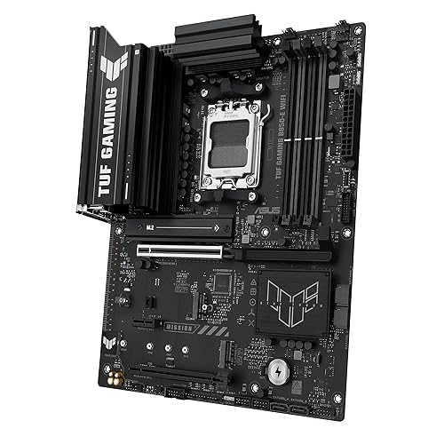 ASUS TUF GAMING B850-E WIFI AMD AM5 B850 ATX motherboard, DDR5, PCIe 5.0 Ready, M.2 slots x3, Wi-Fi 6E, 2.5Gb Ethernet, DisplayPort, HDMI,USB 20Gbps Type-C, USB 10Gbps Type-C, BIOS FlashBack, AuraSync
