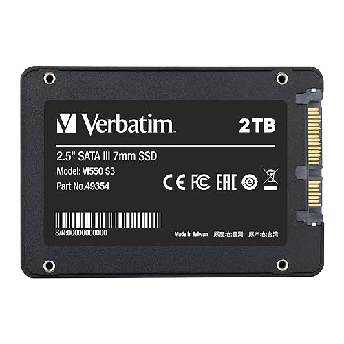Verbatim 2TB Vi550 2.5" Internal Solid State Drive SSD SATA III Interface with 3D NAND Technology