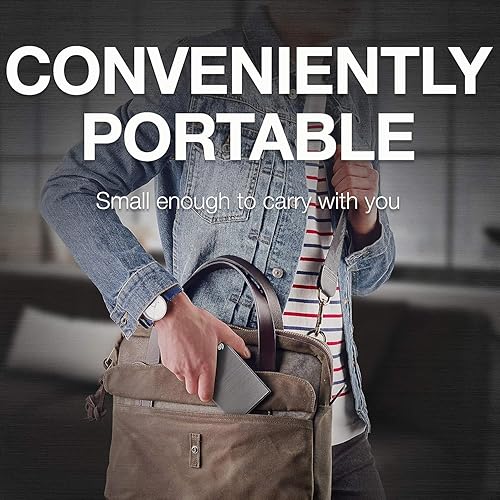 Seagate One Touch, 2 TB, Portable External Hard Drive, Password-Activated Hardware Encryption, PC, Notebook & Mac, USB 3.0, Space Gray, (STKY2000404) Space Grey 2TB Portable - Business