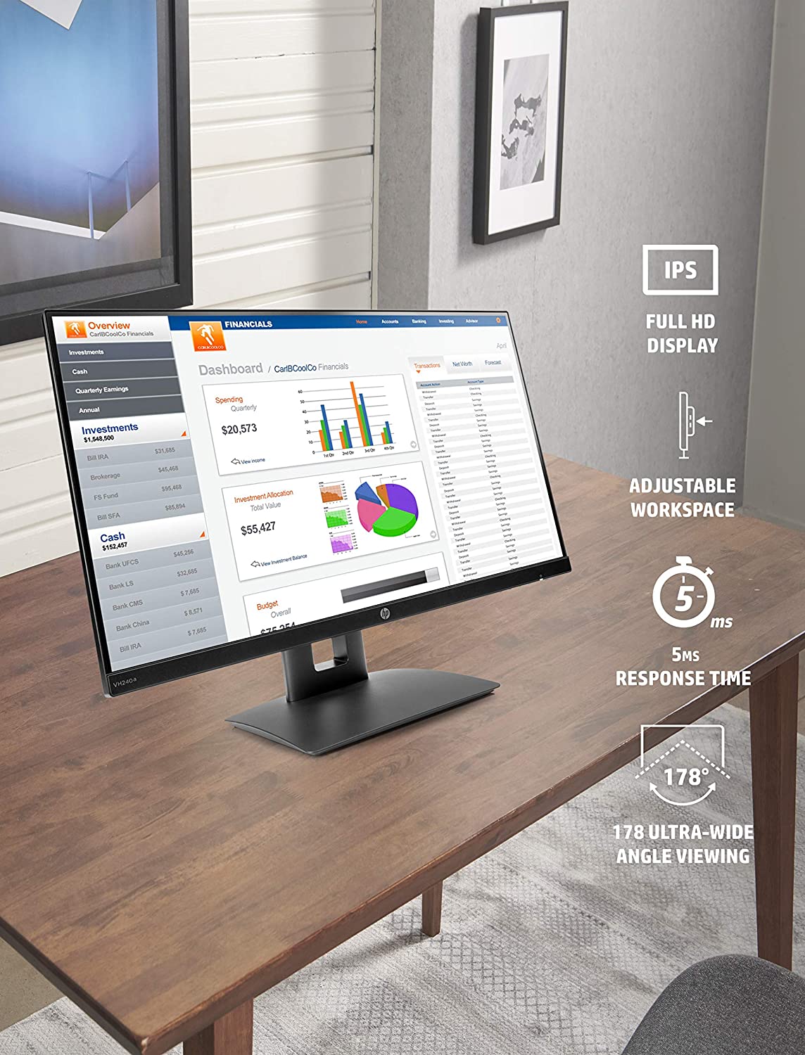 Belkin Thunderbolt 3 Dock Mini W/ Thunderbolt 3 Cable & HP VH240a 23.8-Inch Full HD 1080p IPS LED Monitor with Built-in Speakers and VESA Mounting - Black