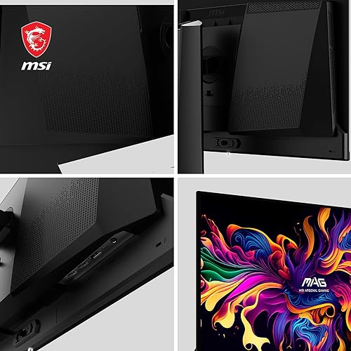 MSI MAG 271QPX QD-OLED, 27 OLED Gaming Monitor, 2560 x 1440 (QHD), OLED 0.03ms Response time, 360Hz, True Black HDR 400, HDMI, DP Port, USB Type C, Tilt, Height