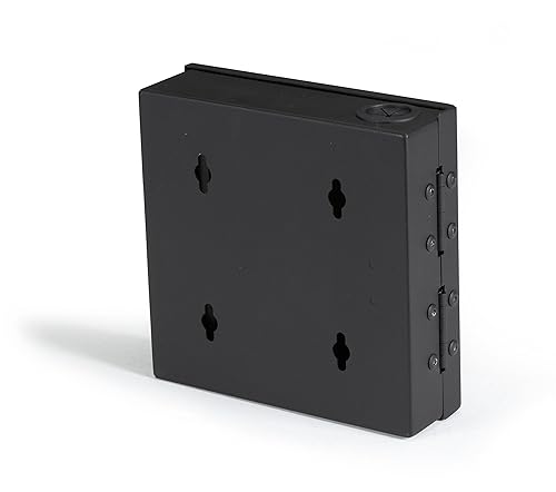 Black Box Mini Wallmount Fiber Enclosure, One Adapter Panel, Non-Locking - For Patch Panel, LAN Switch - Wall Mountable - Cold-rolled Steel (CRS)