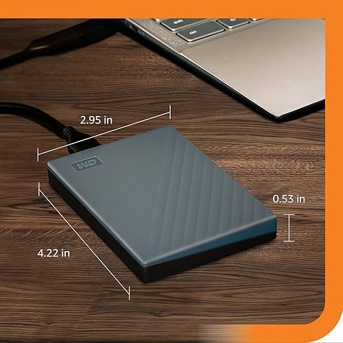 WD 2TB My Passport Portable Hard Drive, Works with USB-C & USB-A, Including Windows, Mac, and Mobile Devices, Includes Backup Software and Password Protection, Gray - Silicon Grey 2TB PC/Mac Ready (exFAT)