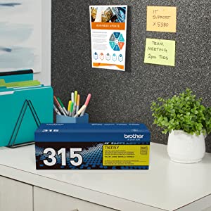Brother TN-315Y DCP-9050 9055 9270 HL-4140 4150 4570 MFC-9460 9465 9560 9970 Toner Cartridge (Yellow) in Retail Packaging Yellow Single Toner