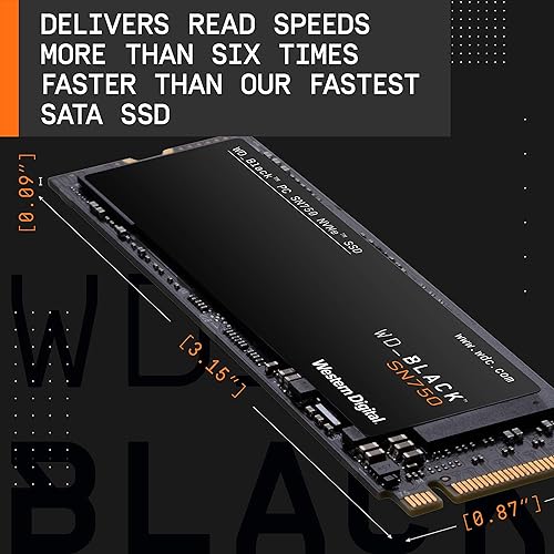 Western Digital WD Black NVME SN750 500 GB M.2 2280-S3-M PCIe Gen3 Internal Solid State Drive (WDS500G3X0C)