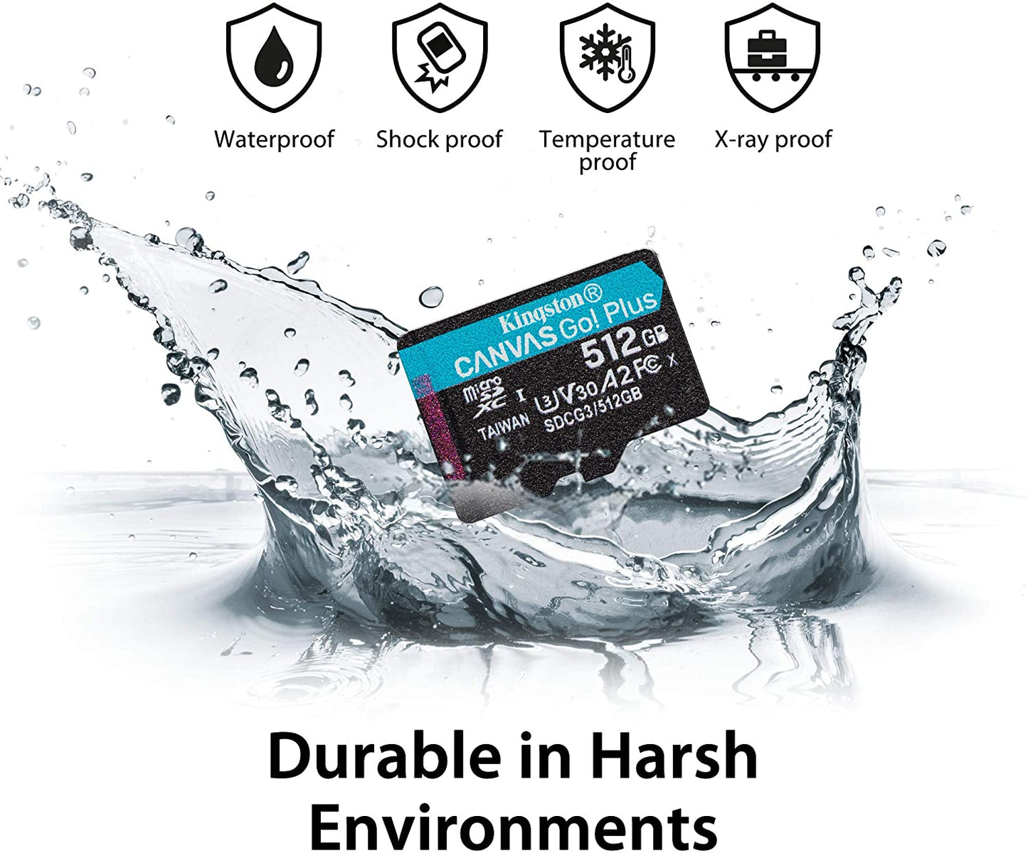 Kingston 256GB microSDXC Canvas Go Plus 170MB/s Read UHS-I, C10, U3, V30, A2/A1 Memory Card + Adapter (SDCG3/256GB) microSD Card 256GB Faster (Up to 170 MB/s) Single