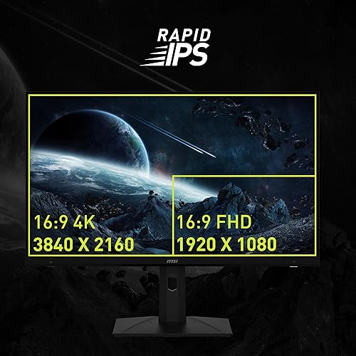 MSI MAG323UPF, 32 3840 x 2160 (UHD), 4K Rapid IPS Gaming Monitor, 1 ms, 160Hz, FreeSync Premium, HDR600, FreeSync Premium Pro, HDMI, DisplayPort, Tilt, Swivel, Pivot and Height Adjustable. MAG 323UPF (New Model)