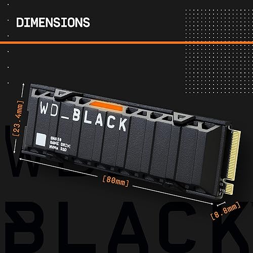 Western Digital WD Black SN850 Heatsink 1TB M.2 PCIe 4.0 NVMe SSD/Solid State Drive