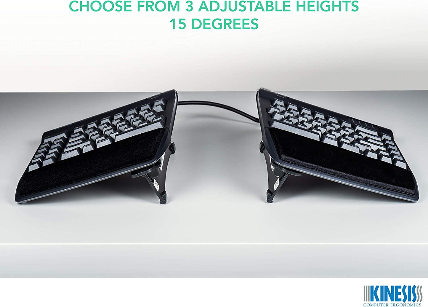 KINESIS VIP3 Tenting Accessory for Freestyle2 Ergonomic Keyboard (AC820) Tenting with Palm Supports for Freestyle2