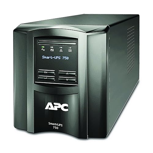 APC 750VA Smart UPS with SmartConnect, SMT750C Sinewave UPS Battery Backup, AVR, 120V, Line Interactive Uninterruptible Power Supply 750VA Tower UPS