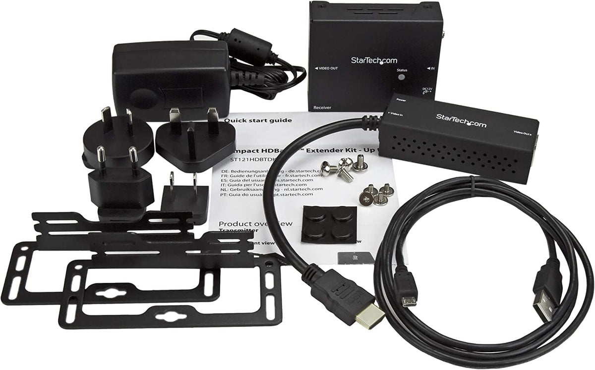 StarTech.com HDBaseT Extender Kit with Compact Transmitter - HDMI Over CAT5 - HDMI Over HDBaseT - Up to 4K (ST121HDBTDK)