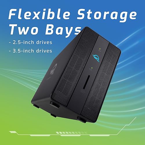 1.0TB OWC Gemini Thunderbolt (USB-C) Dock and Dual-Drive SSD RAID External Storage Solution, External Drive with 2 x Thunderbolt Ports (USB-C), 2 x USB 3.2 Gen 2 Ports, 2.5Gigabit Ethernet Port, HDMI 1.0TB Gemini SSD