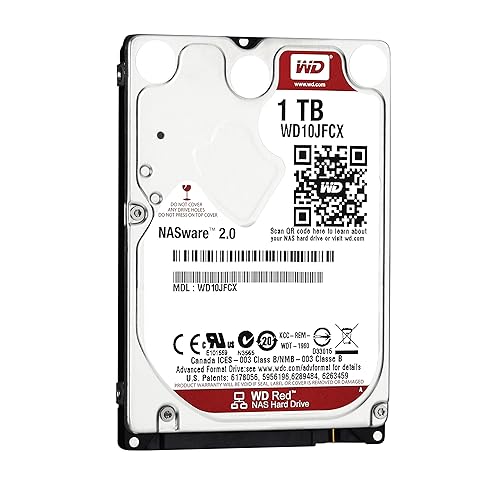 Western Digital Red WD10JFCX 1 TB Hard Drive - 2.5 Inch Internal - SATA (SATA/600) - Conventional Magnetic Recording (CMR) Method