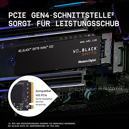 Western Digital Black SN770 M.2 1000 GB PCI Express 4.0 NVMe