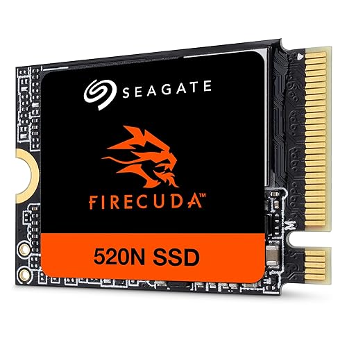 Seagate FireCuda 520N SSD 1TB SSD - M.2 2230-S2, PCIe Gen4 ×4 NVMe 1.4, speeds up to 4800MB/s, compatible with Steam Deck, Microsoft® Surface, laptop, with Rescue Services (ZP1024GV3A002) 1TB 520N