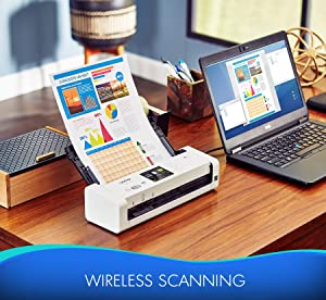 Brother Wireless Document Scanner, ADS-1700W, Fast Scan Speeds, Easy-to-Use, Ideal for Home, Home Office or On-the-Go Professionals (ADS1700W), white Scanner New Model: ADS1700W