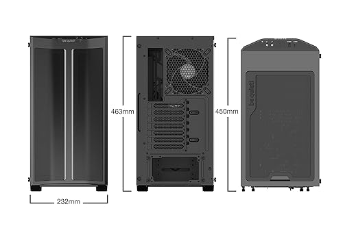 be quiet! Pure Base 500DX ATX Mid Tower PC case | ARGB | 3 Pre-Installed Pure Wings 2 Fans | Tempered Glass Window | Black | BGW37 BGW37 Case