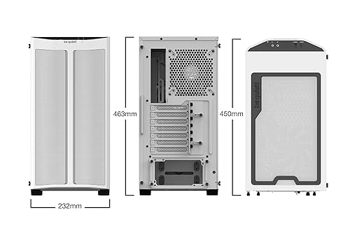 be quiet! Pure Base 500DX ATX Midi Tower PC case | ARGB | 3 Pre-Installed Pure Wings 2 Fans | Tempered Glass Window | White | BGW38 BGW38 Case