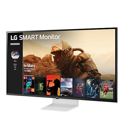 LG Smart Display 43SQ700S, 43" 4K UHD(3840x2160) IPS Slim & Flat Style Stand, webOS Smart Monitor, 10Wx2 Speakers, Magic Remote Support, USB Type-C, AirPlay 2 + Screen Share + Bluetooth (CA Model)