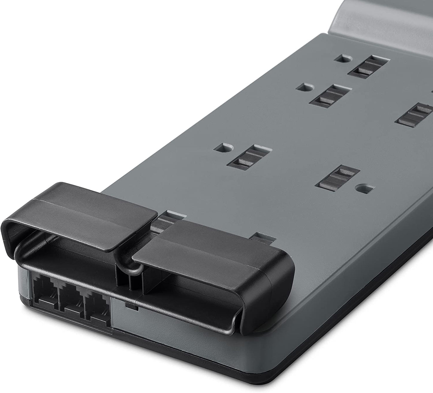 Belkin Power Strip Surge Protector with 8 Outlets, 6 ft Long Flat Plug Heavy Duty Extension Cord + Overload Protection for Home, Office, Travel, Compuer Desktop & Phone Charging Brick (3,550 Joules) 1 Pack