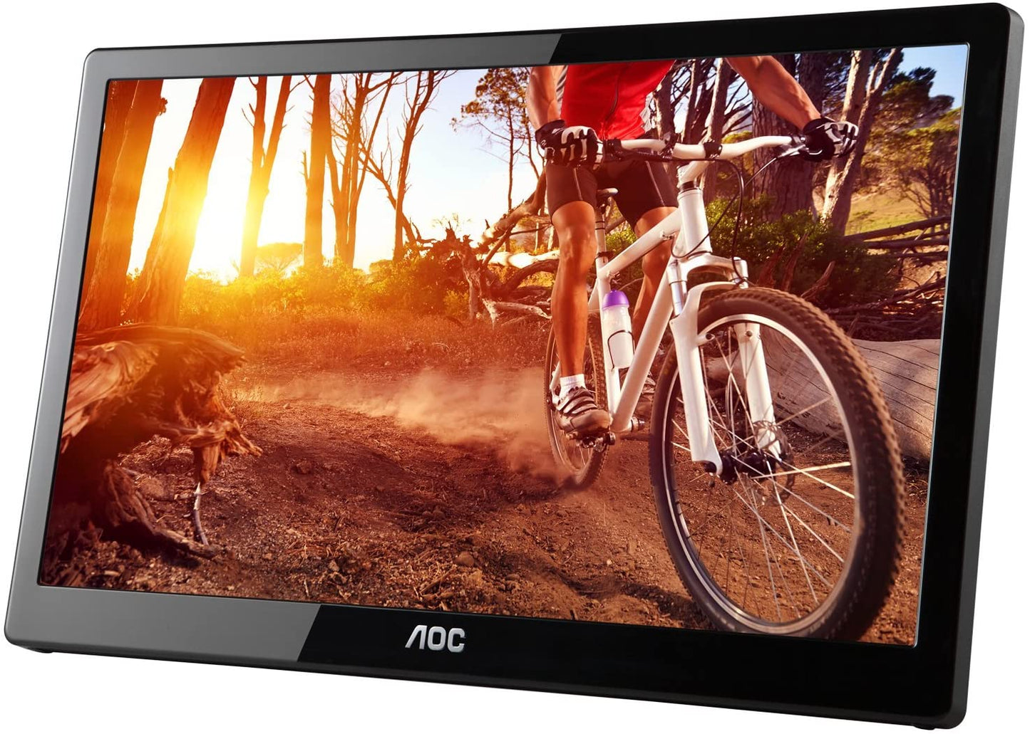 AOC e1659Fwu 15.6-Inch Ultra Slim 1366x768 Res 200 cd/m2 Brightness USB 3.0-Powered Portable LED Monitor w/ Case Black HD (USB 3.0) Monitor