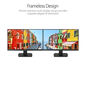 Asus VA24EHE 23.8” Monitor, 1080P, Full HD, IPS, 75Hz, HDMI D-Sub DVI-D, Adaptive-Sync / FreeSync, VESA wall mountable, Eye Care, Flicker-free and Low Blue Light 23.8" IPS 75hz Frameless (?VA24EHE)