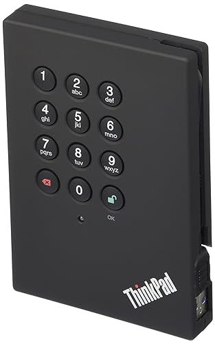 Lenovo 1 TB Portable Hard Drive - External - Black - 0A65621