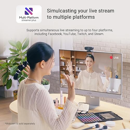 ASUS ZenScreen 31.5” 4K USB-C Smart Monitor (MS32UC) - UHD (3840 x 2160) IPS, 98% DCI-P3, GoogleTV, Harman Kardon Speakers, USB-C (90W PD), Wireless Display, Netflix and YouTube, 3 yr Warranty 32 4K USB-C Smart Monitor Google TV