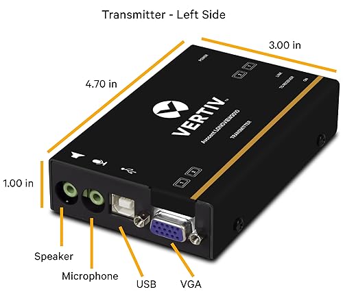Emerson Network Power Avocent LV KVM Extender Single VGA, USB, Audio, CATx 300M (LV3010P)