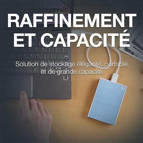 Seagate One Touch STKB2000402 2 TB Portable Hard Drive - 2.5 External - Light Blue