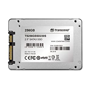 Transcend 256GB SATA III 6Gb/s SSD230S 2.5” Solid State Drive TS256GSSD230S,Silver