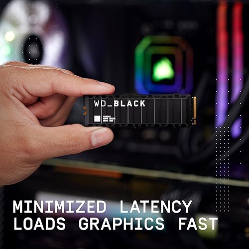 WD_BLACK 4TB SN850X NVMe Internal Gaming Solid State Drive with Heatsink - Works with PlayStation 5, Gen4 PCIe, M.2 2280, Up to 7,300 MB/s - WDS400T2XHE 4TB SSD w/ Heatsink