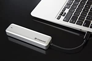 Transcend 480GB JetDrive 825 Thunderbolt Ahci PCIe Portable SSD Solid State Drive TS480GJDM825, Black