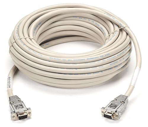 Black Box DB9 Serial Null-Modem Cable, DB9 Female/DB9 Female, 50-ft. (15.2-m)