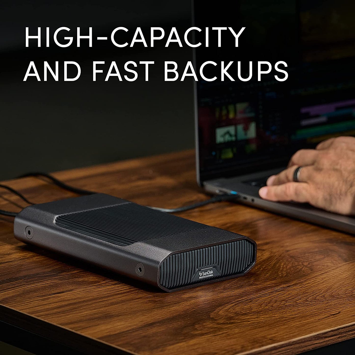 SanDisk Professional 18TB G-Drive Enterprise-Class External Desktop Hard Drive - 7200RPM Ultrastar HDD Inside, USB-C (10Gbps), USB 3.2 Gen 2, Mac Ready - SDPHF1A-018T-NBAAD New Generation 18TB