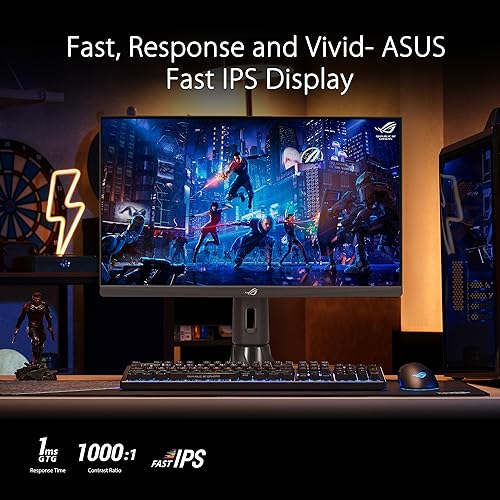 ASUS ROG Strix 380Hz 25” (24.5-inch viewable) 1080P HDR Esports Gaming Monitor (XG259QN) - 0.3ms, Fast IPS, FreeSync Premium, ELMB Sync, DisplayPort, HDMI, USB Hub, DisplayHDR 400, 3 Year Warranty