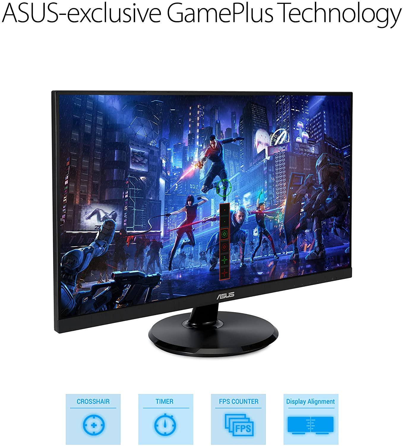 ASUS 23.8” 1080P Monitor (VA24DCP) - Full HD, IPS, 75Hz, USB-C 65W Power Delivery, Speakers, Adaptive-Sync/FreeSync, Low Blue Light, Flicker Free, VESA Mountable, Frameless, HDMI 23.8" IPS USB-C Power Delivery
