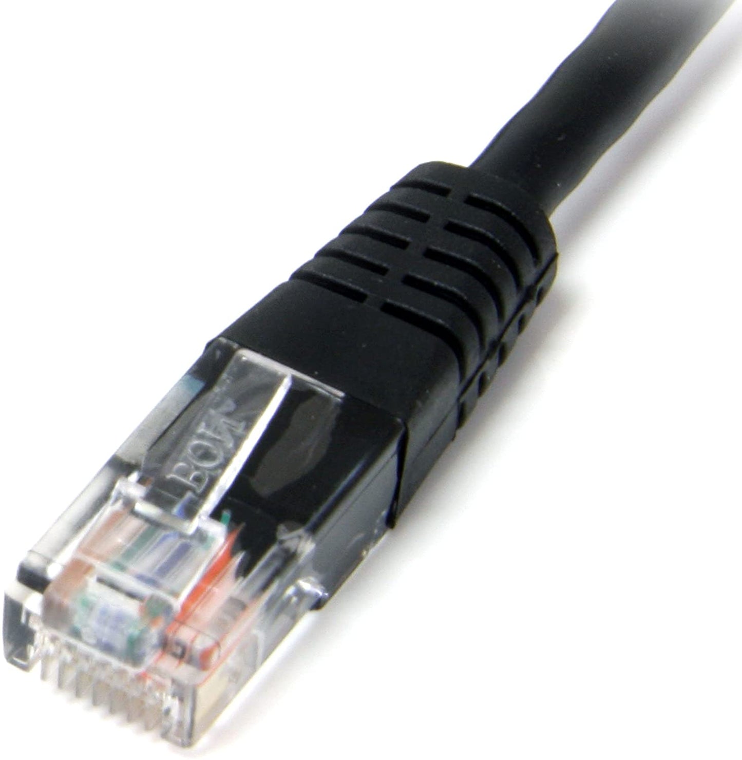 StarTech.com 50 ft Cat5e Black Molded RJ45 UTP Cat 5e Patch Cable - 50ft Patch Cord (M45PATCH50BK) 50 ft / 15m Black