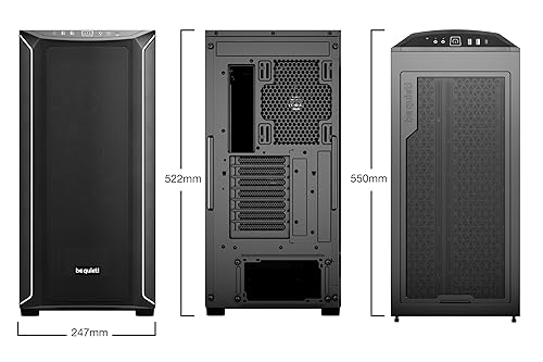 be quiet! Shadow Base 800 DX - ARGB - Mid-Tower PC Gaming Case - 420mm radiators or E-ATX motherboards Support - Black - BGW61