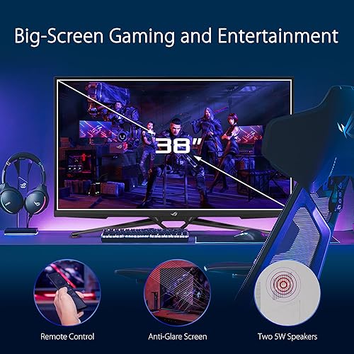 ASUS ROG Swift 38” 4K HDMI 2.1 HDR DSC Gaming Monitor (PG38UQ) - UHD (3840 x 2160), 144Hz, 1ms, Fast IPS, G-SYNC Compatible, Speakers, FreeSync Premium Pro, DisplayPort, DisplayHDR600, 98% DCI-P3 38 4K Fast IPS 144Hz FreeSync Premium Pro Monitor