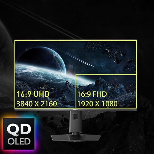 MSI MAG 321UPX QD-OLED, 32 4K UHD Quantum Dot OLED Gaming Monitor, 3840 x 2160, 0.03ms, 240Hz, True Black HDR 400, 90W USB Type C, HDMI, DP Port