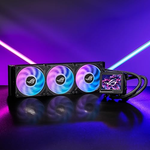 ASUS ROG RYUYJIN III 360 ARGB Extreme All-in-one AIO CPU Liquid Cooler, AMD Ryzen 9000 & Intel Core Ultra Ready, Asetek Gen8 V2 Pump; high Airflow & Static Pressure Magnetic Fans ARGB Extreme 360mm|Black