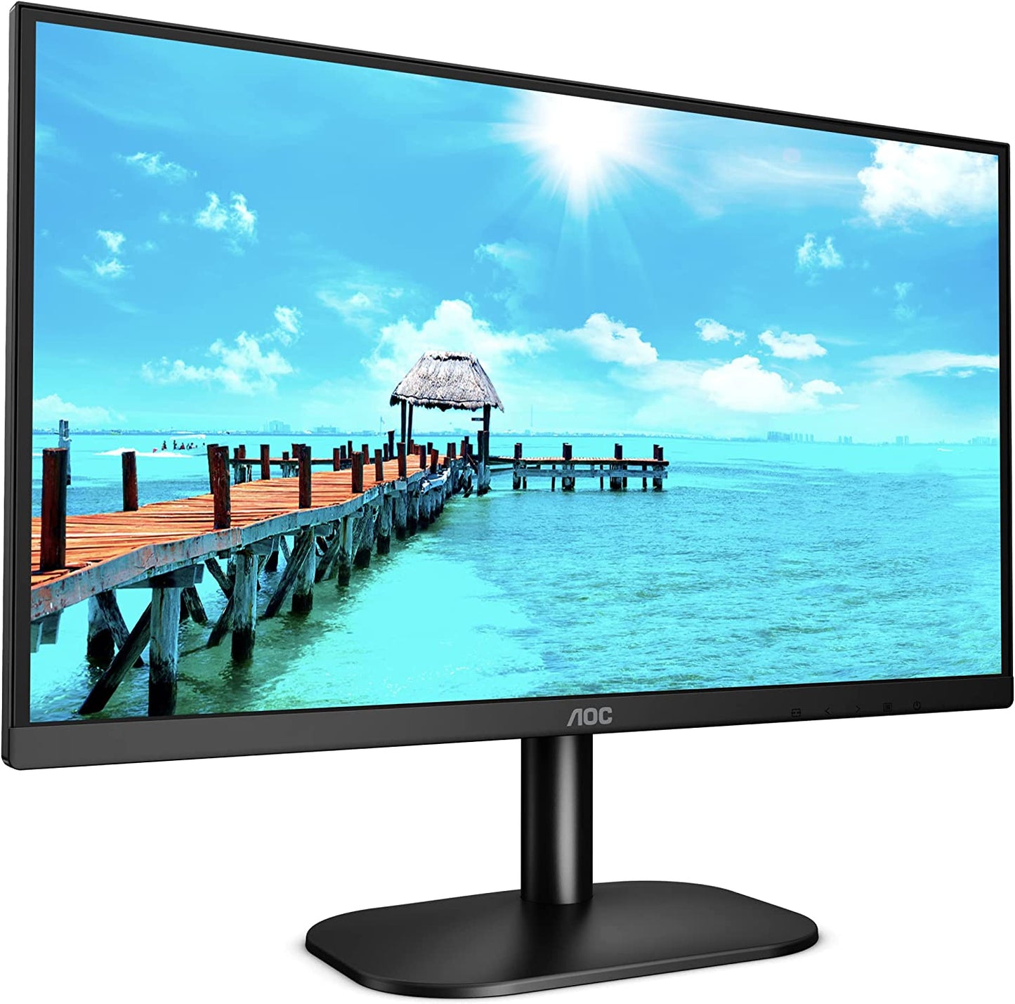AOC 24B2XH 24" Full HD IPS Monitor, 3-Sided Frameless & Ultra Slim HDMI and VGA inputs, Lowblue Mode, VESA compatible,Black 24 inch | Full HD Flat IPS