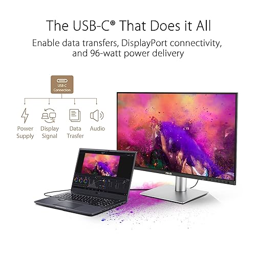 ASUS ProArt Display 24” (23.8 inch viewable) 1440P Professional Monitor (PA24ACRV) – IPS, QHD (2560 x 1440),Pre-Calibrated, 95% DCI-P3, ?E < 2, Calman Verified, USB-C PD 96W, HDR400, 3 yr Warranty