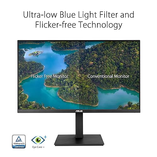 ASUS 27” 4K Business Monitor (VA27UQSB) - UHD (3840 x 2160), IPS, Frameless, HDR10, DisplayPort, Dual HDMI, Speakers, Eye Care, Ergonomic, pivot, swivel, height adjustable, DisplayWidget, 3yr warranty